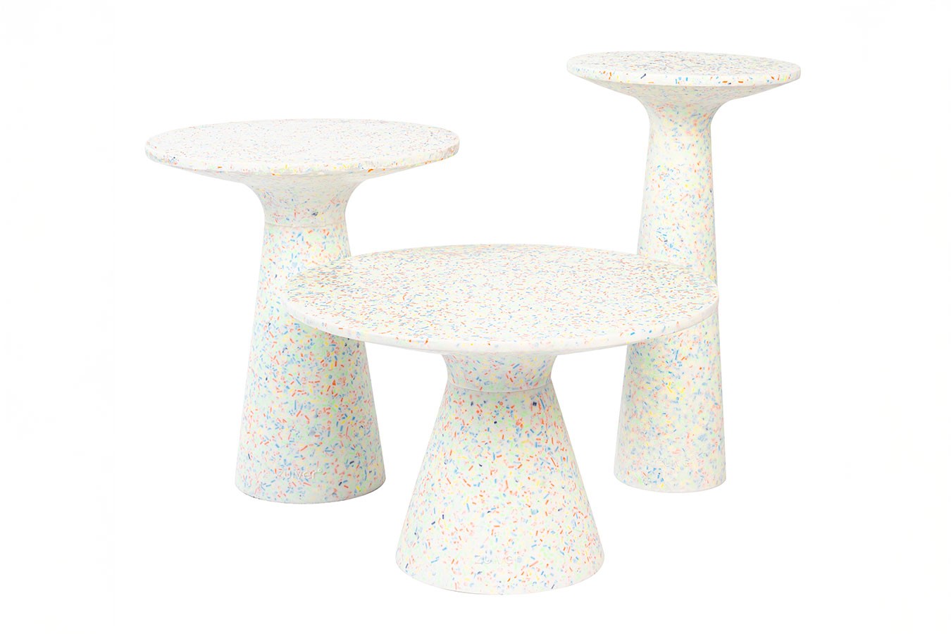 Beistelltisch Vicky recycled H 45 cm weiss