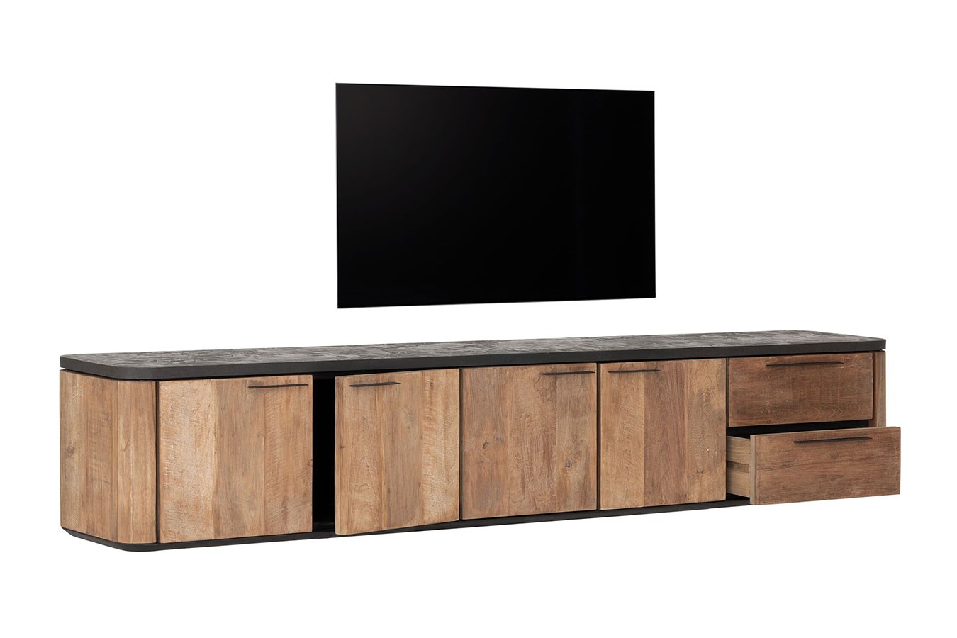 TV-Board Soho hängend Teak B 230 cm