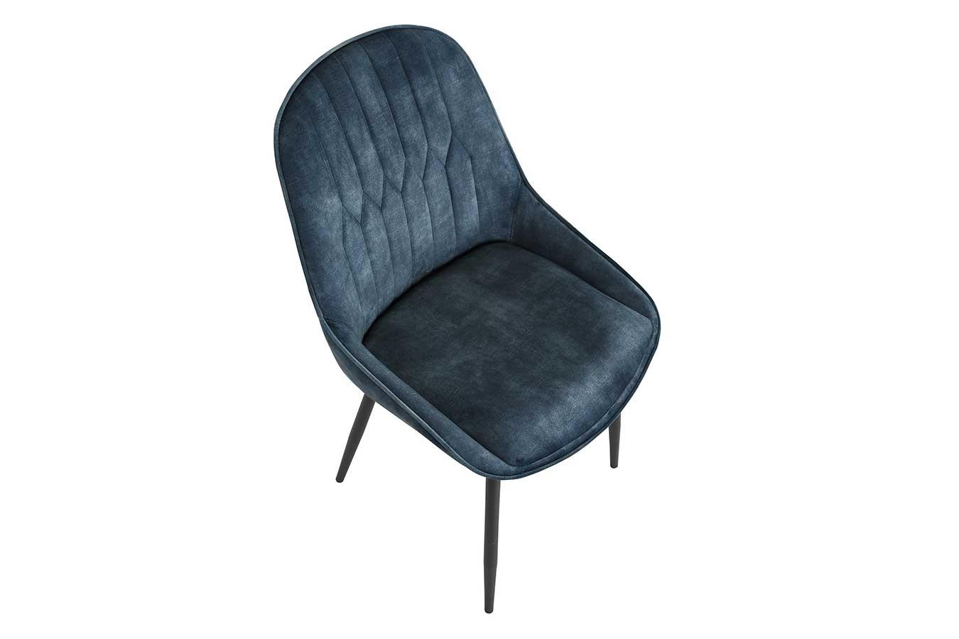 Stuhl JUL Samt Vintage blau