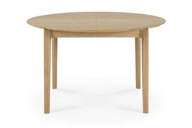 Ausziehtisch Bok Eiche natur rund D 129 > 179 cm