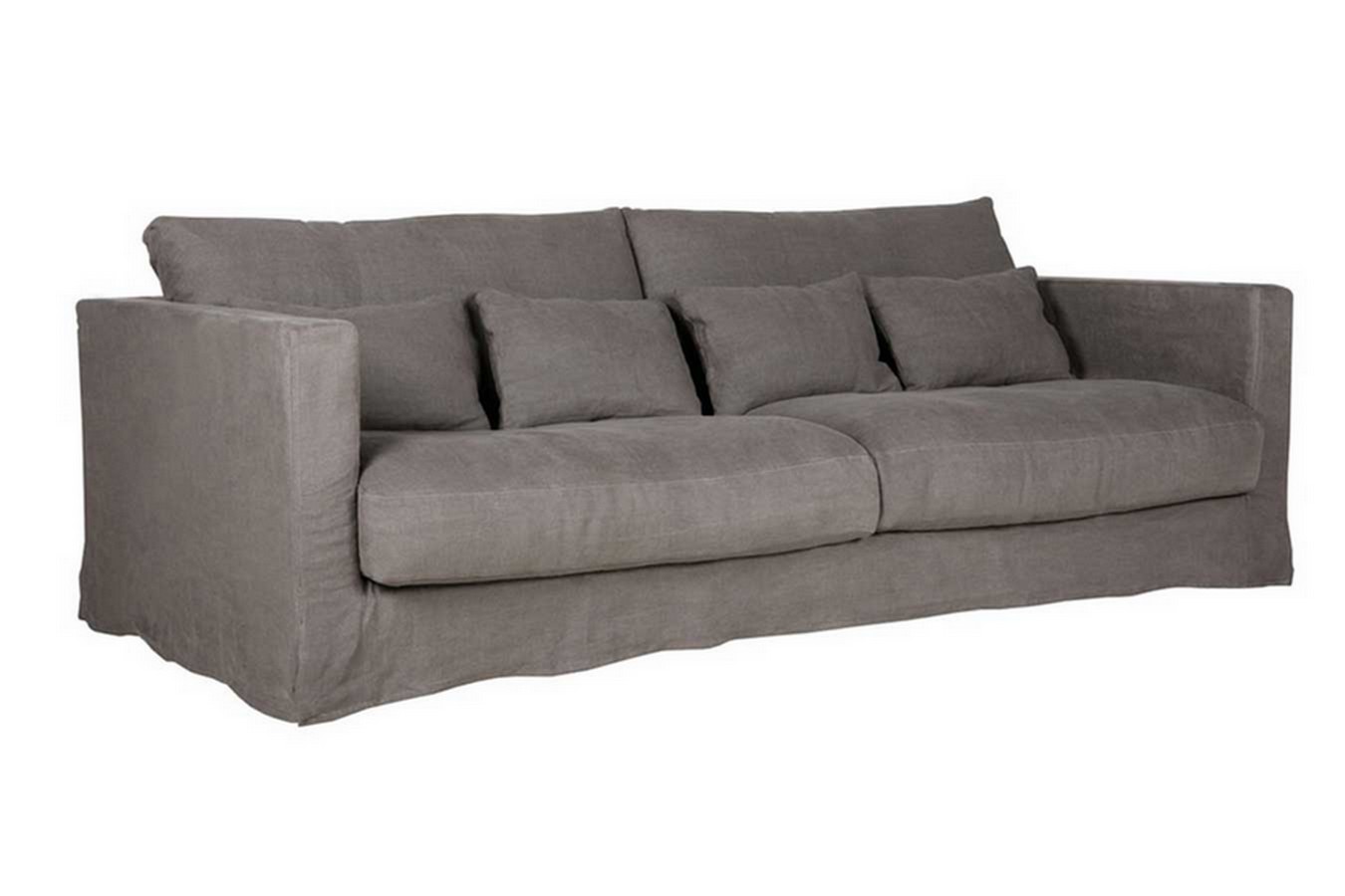 Sofa Heaven 3 Sitzer Stoff braun B 236 cm