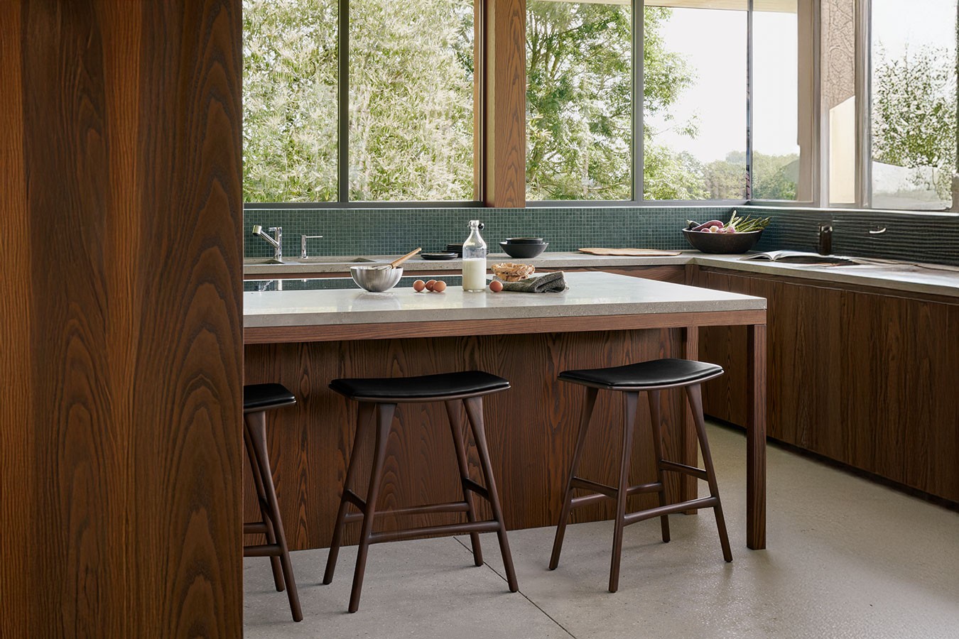 Tresenhocker Osso Teak gepolstert