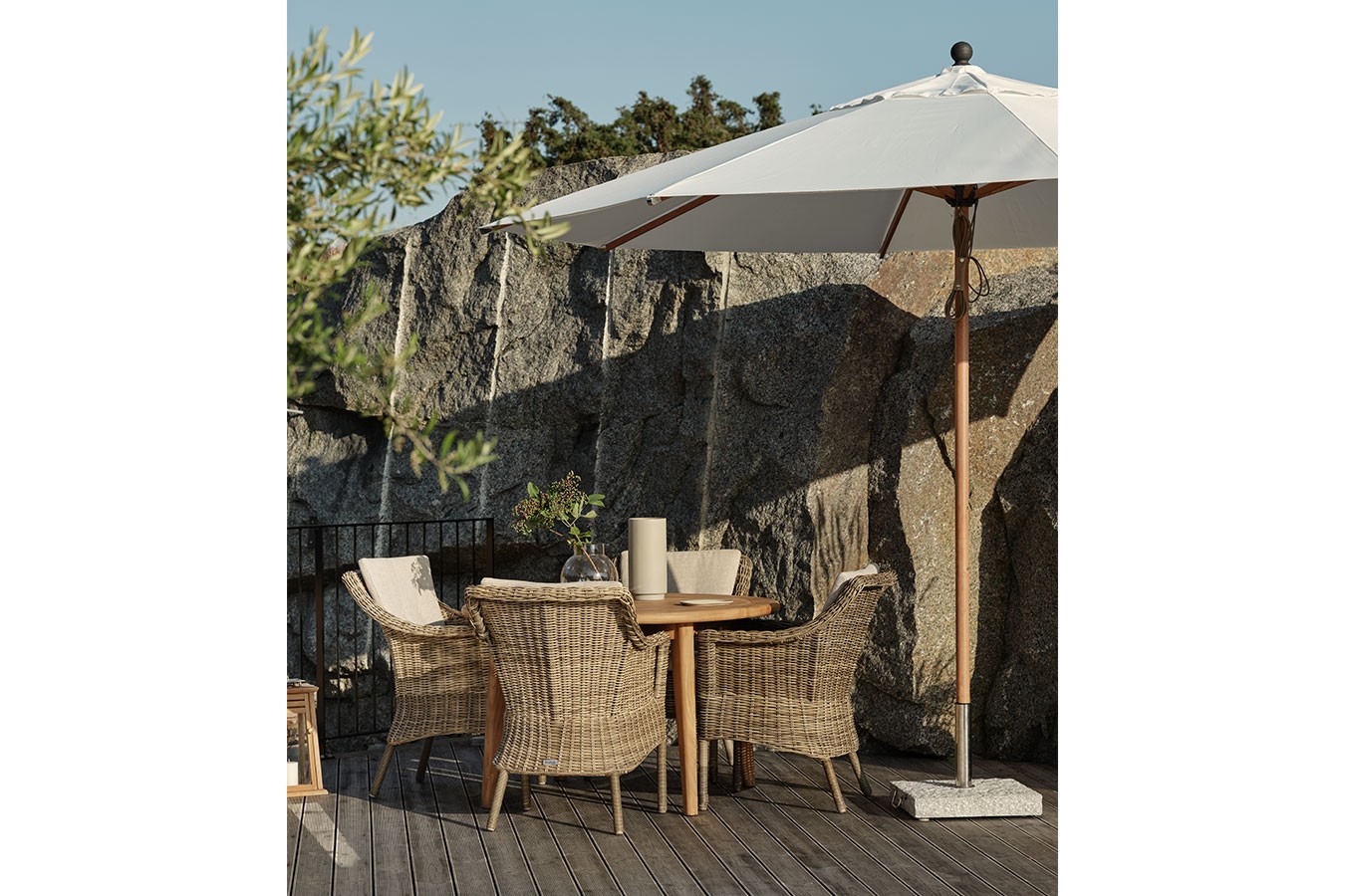 Sonnenschirm Paliano taupe D 300 cm