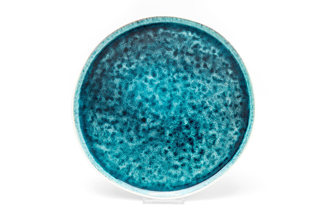 Speiseteller Magic Keramik blau groß