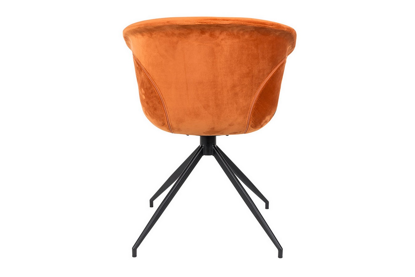 Armlehnstuhl Mia Samt orange