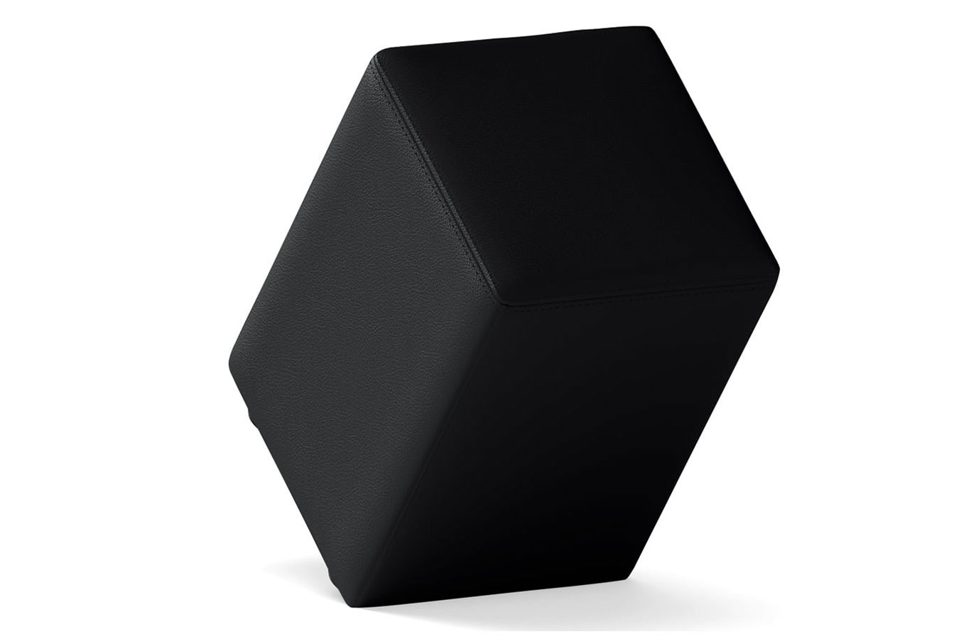 Sitzhocker Basic Leder schwarz