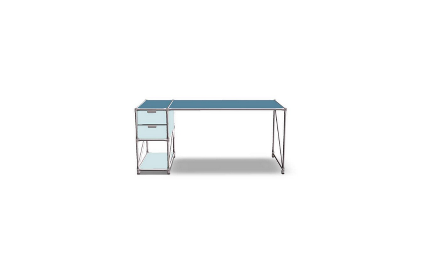 Schreibtisch blau B 174 cm