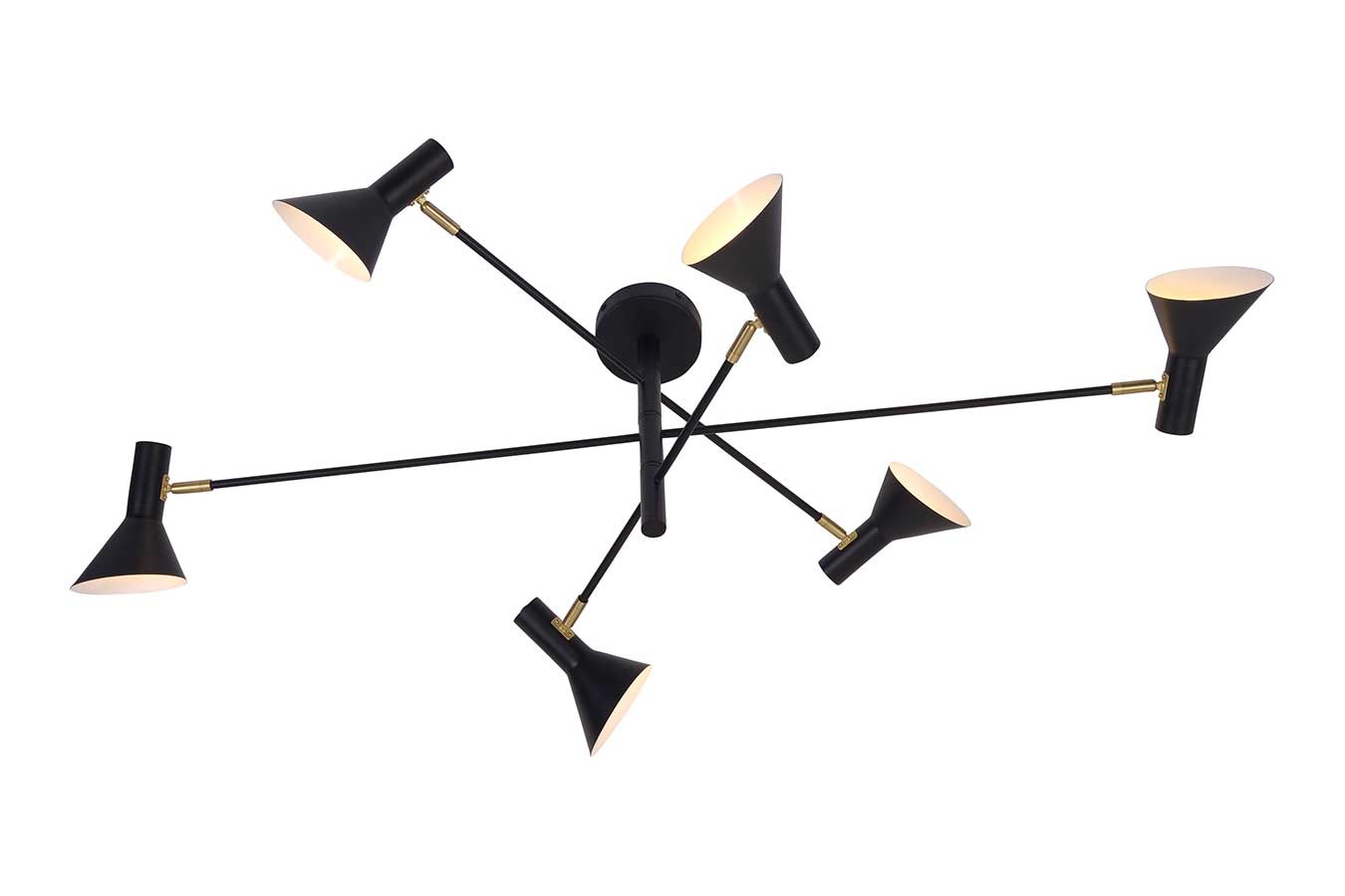 Deckenlampe Izmir Eisen schwarz