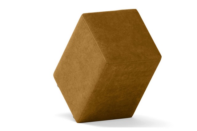 Sitzhocker Samt gold