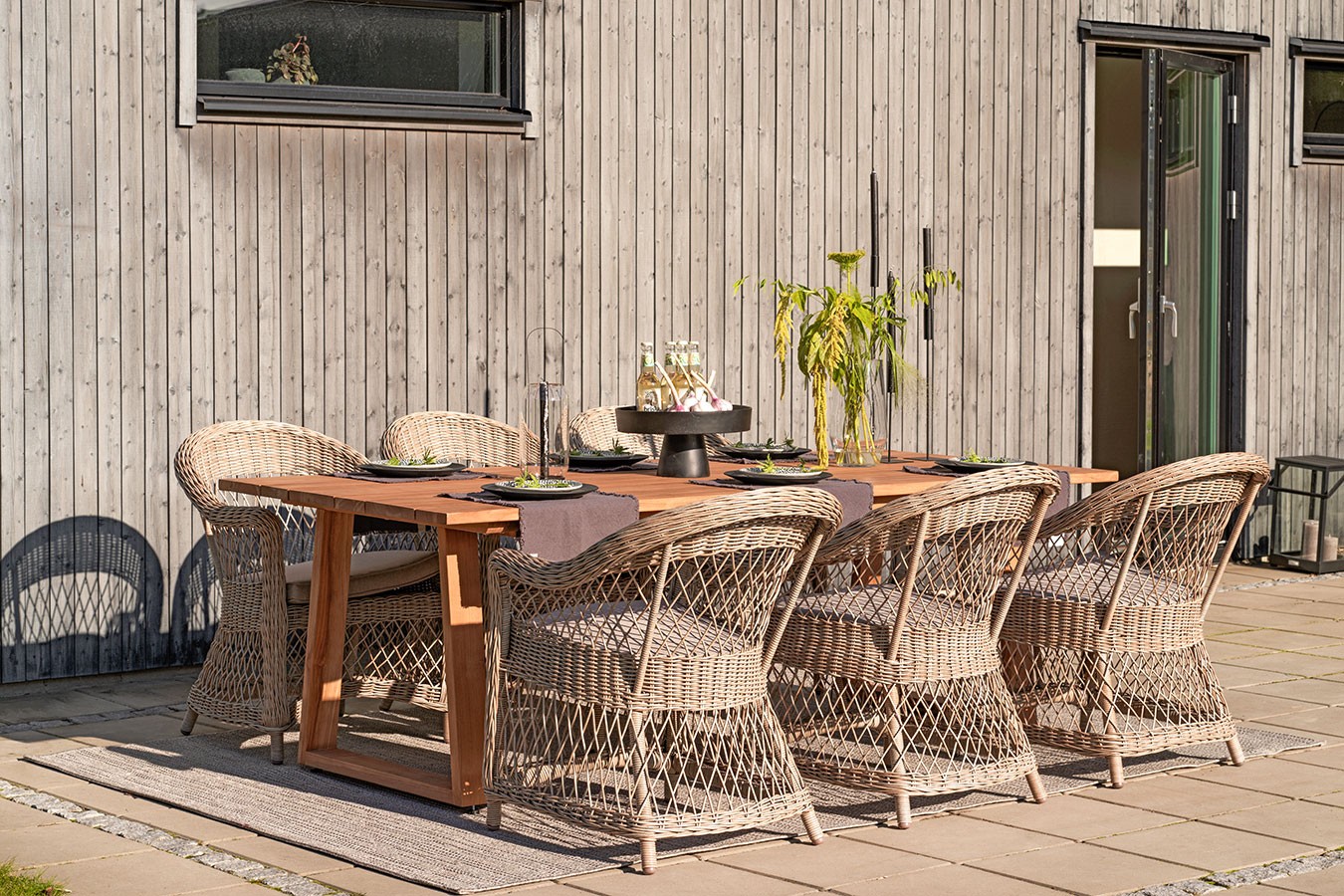 Gartensessel Kamomill mit Kissen beige