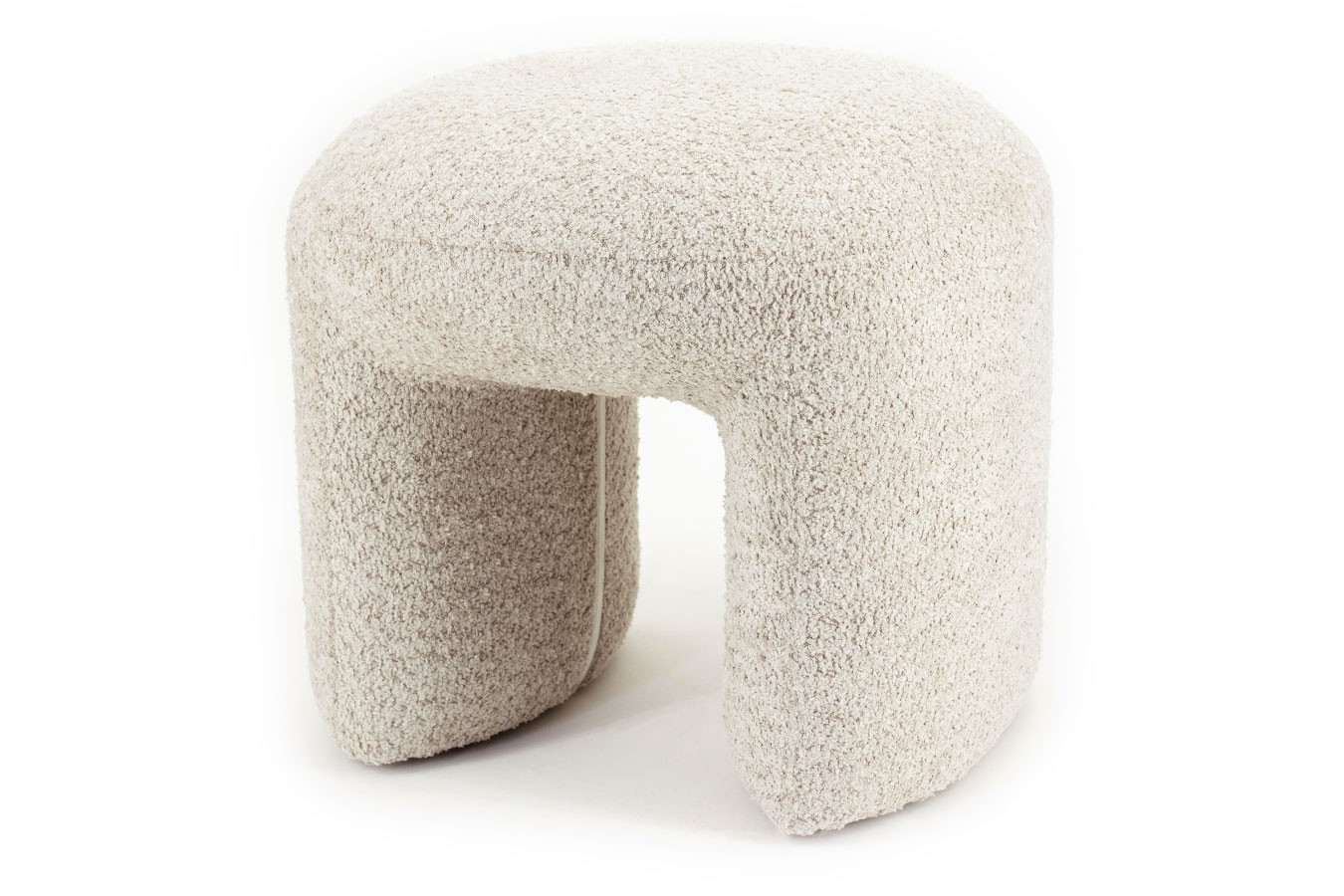Hocker Loop Boucléstoff beige