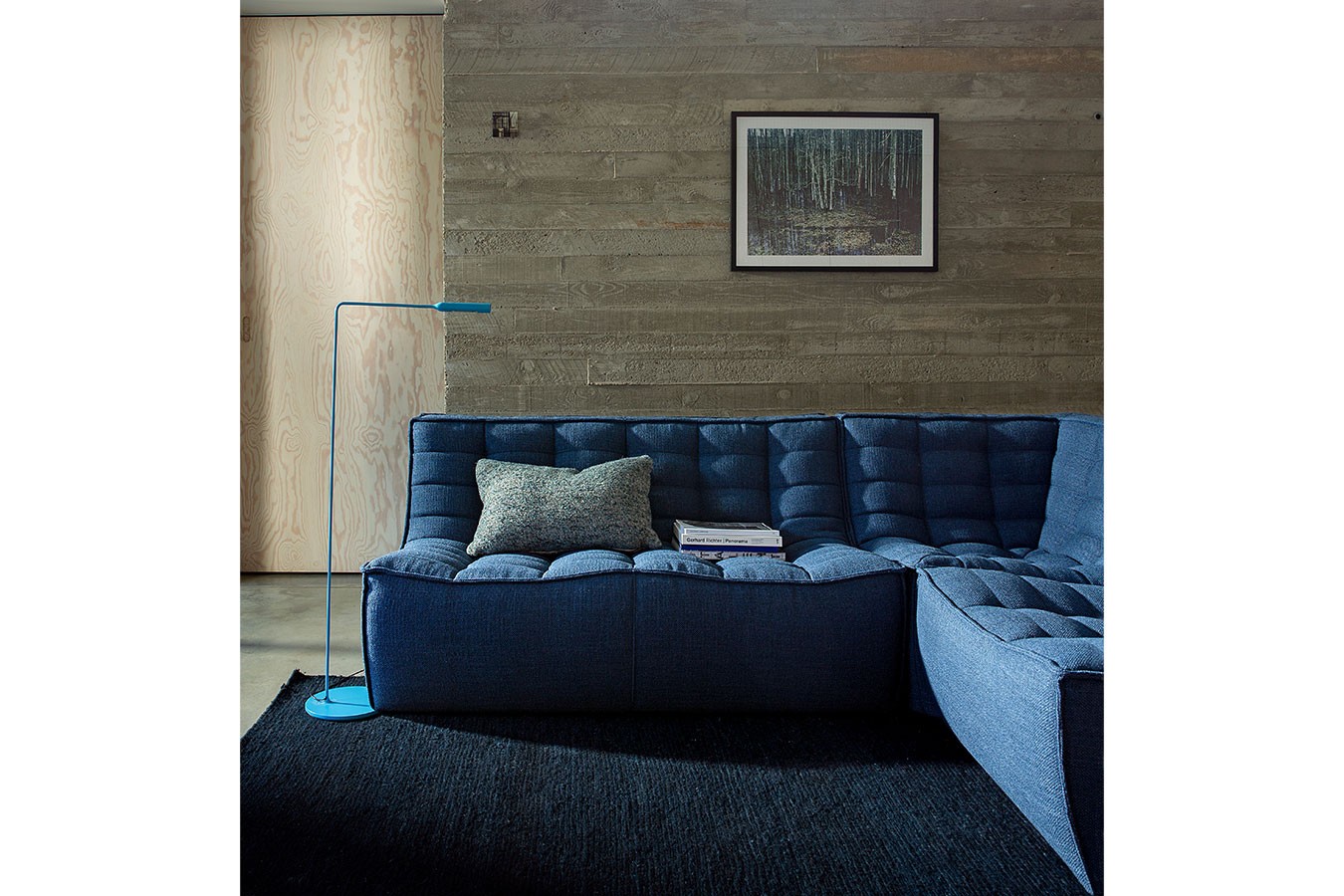 Sofakombination N701 Stoff blau