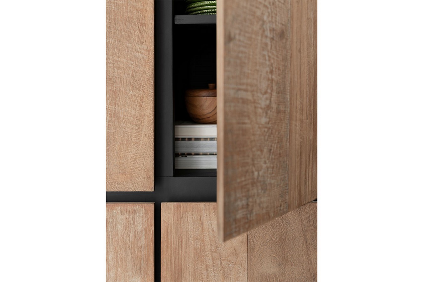 Schrank Metropole Teak Metall 210x70 cm