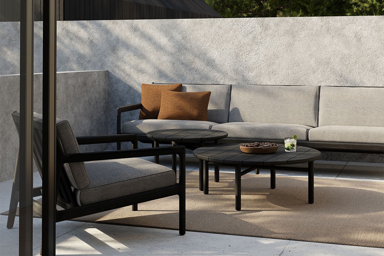 Loungesessel Jack Teak off white