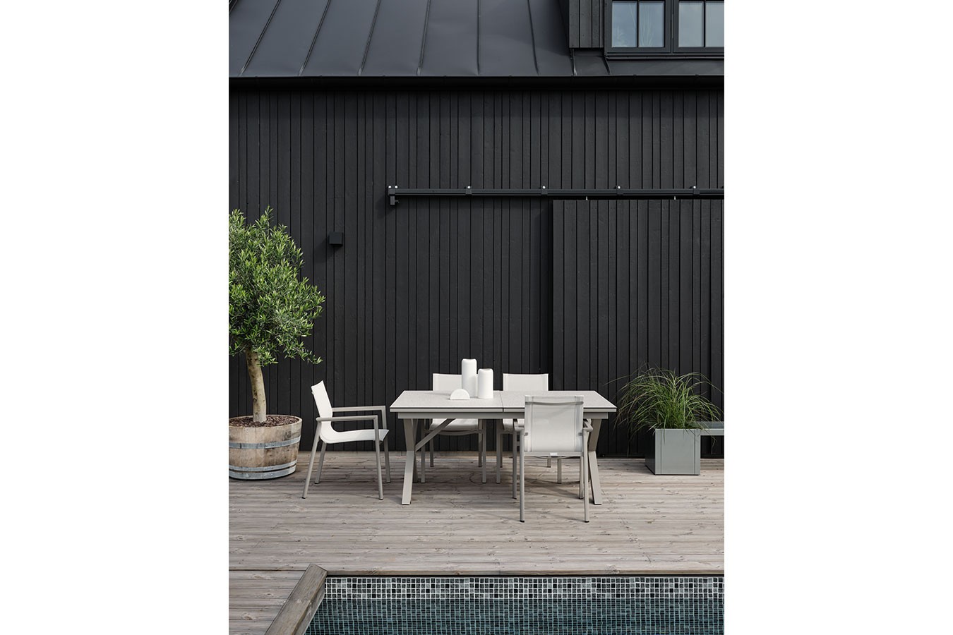 Gartenstuhl Delia khaki stapelbar