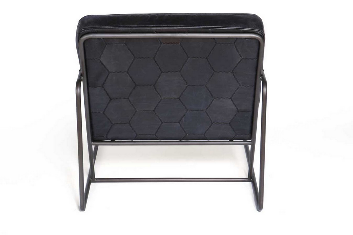 Lounge Sessel Marco Century Leder schwarz