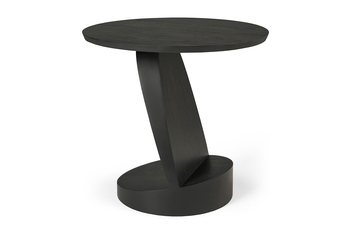 Beistelltisch Oblic Teak schwarz