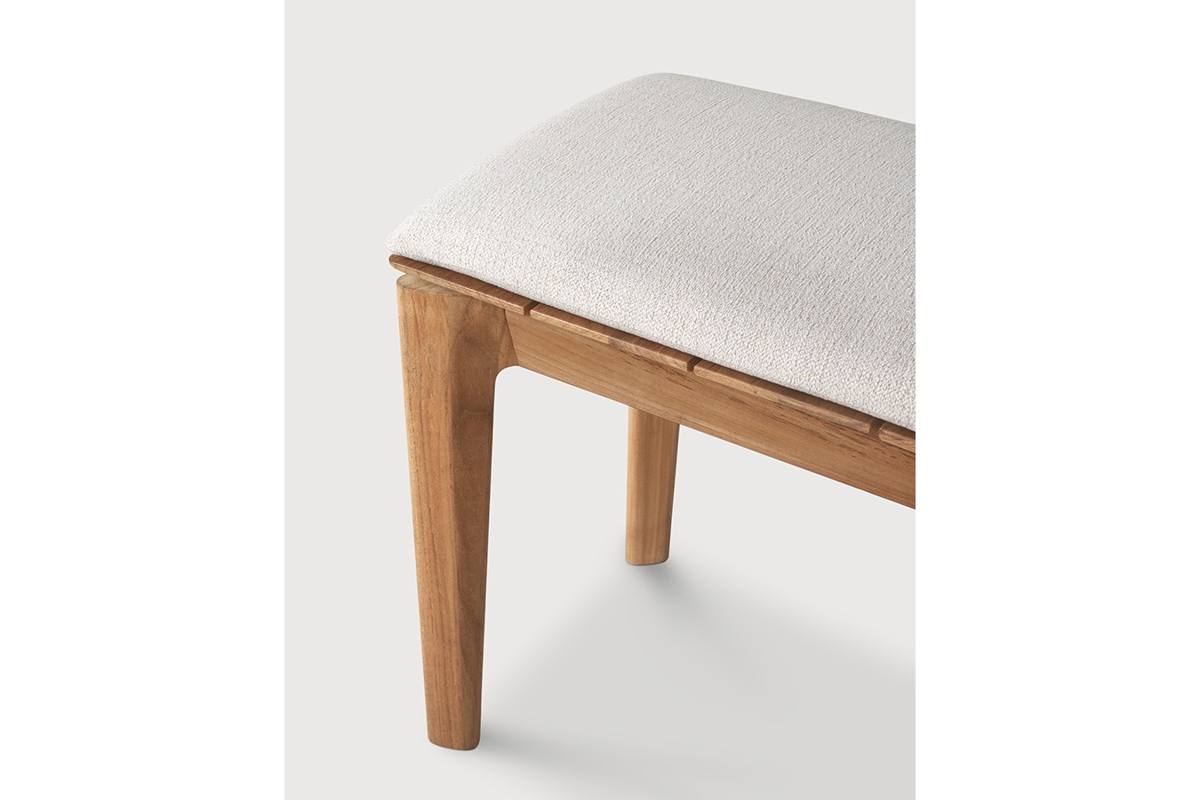 Garten Sitzbank Bok Teak weiß