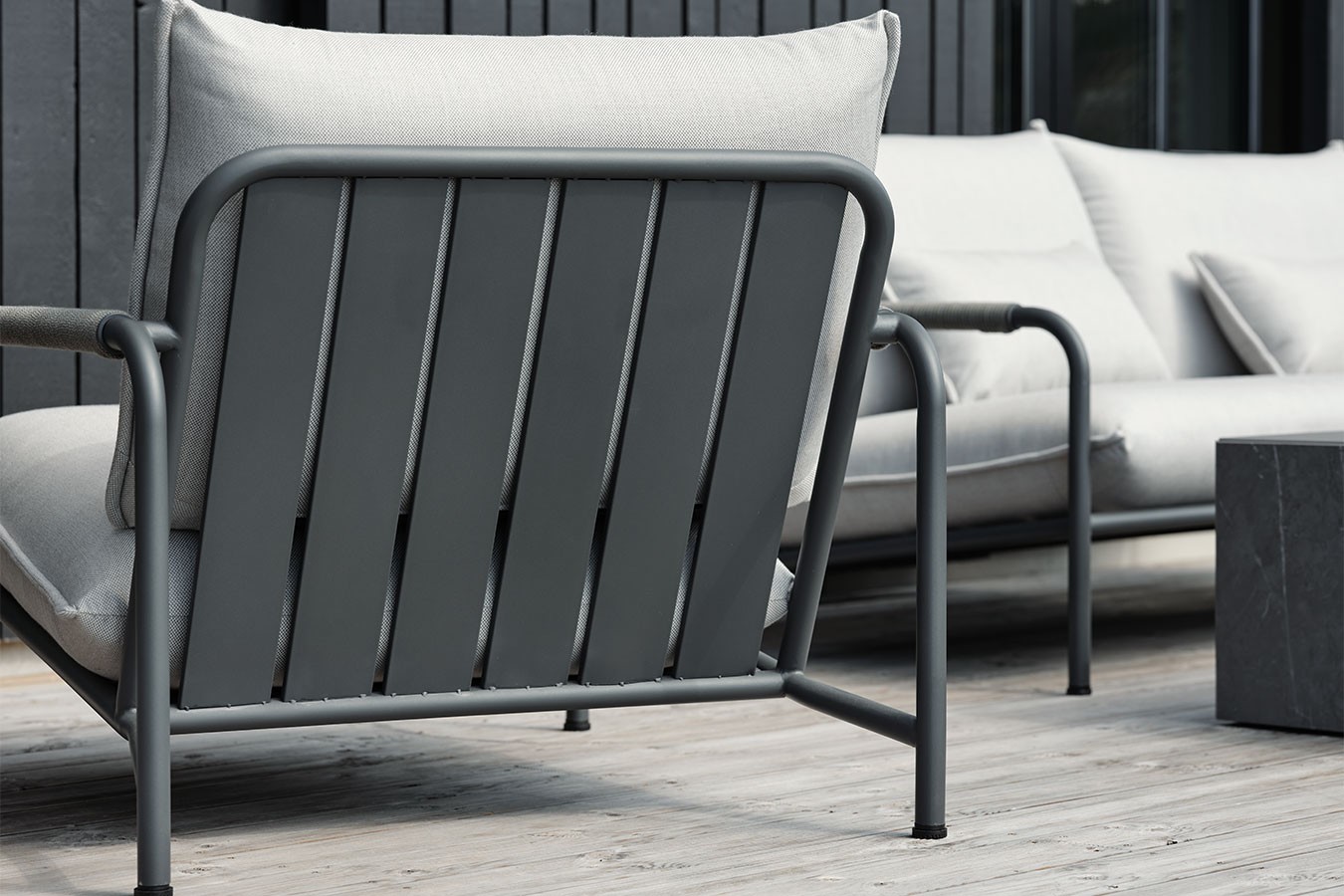 Outdoor-Loungesessel Lerberget grau