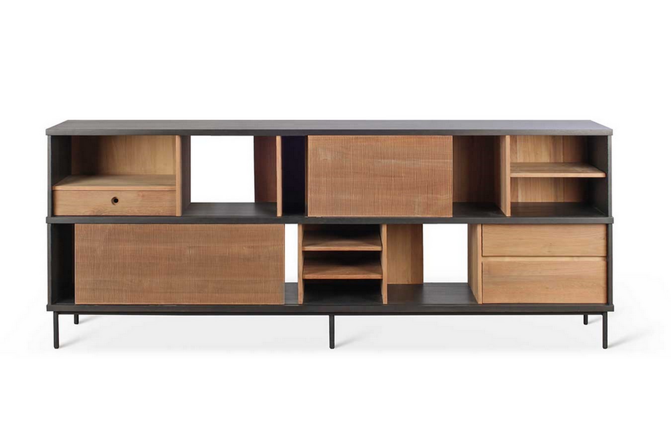 Sideboard Oscar Teak massiv B 224 cm