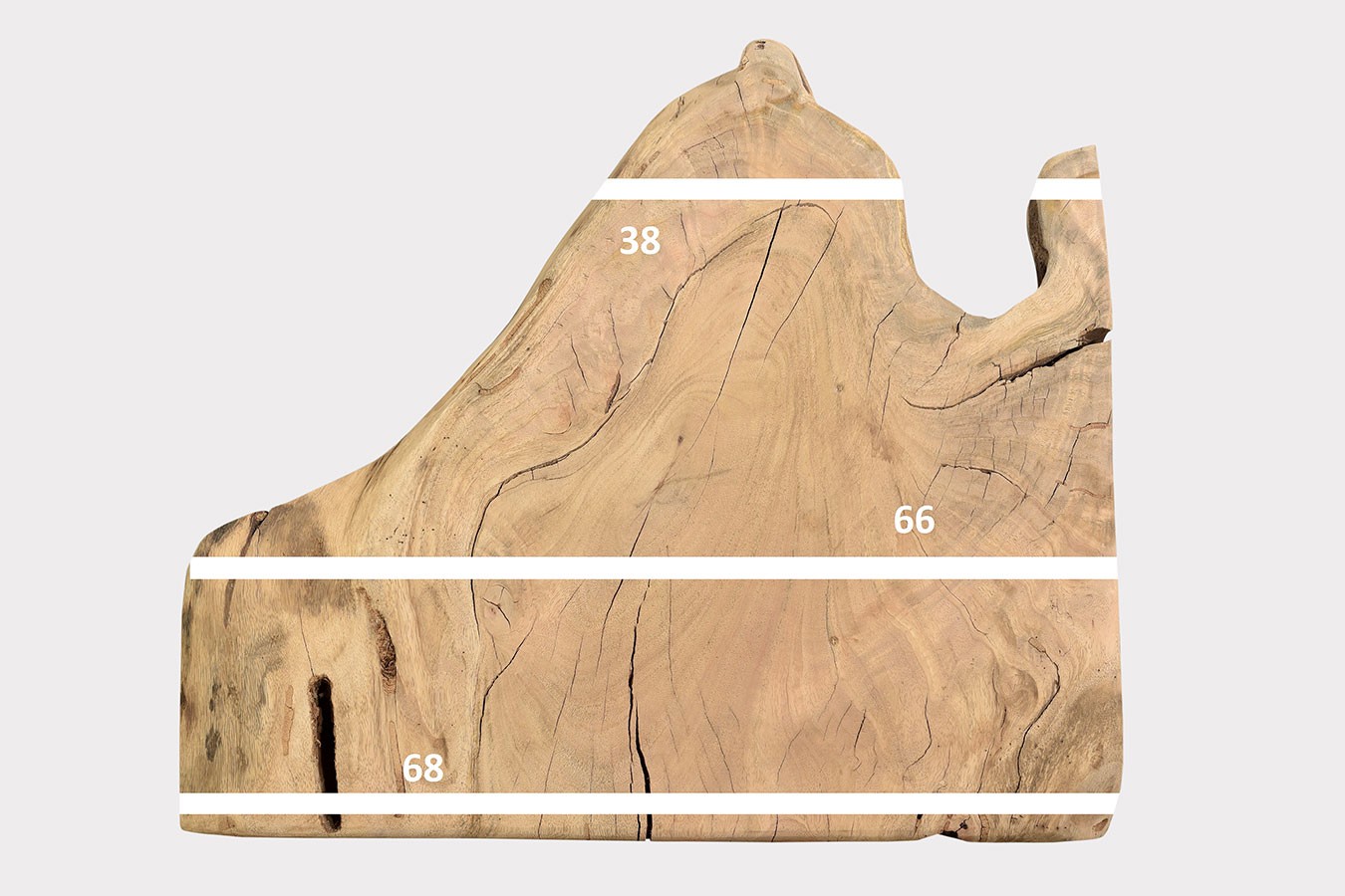 Tischplatte Mangoholz Monolith 70x56 cm
