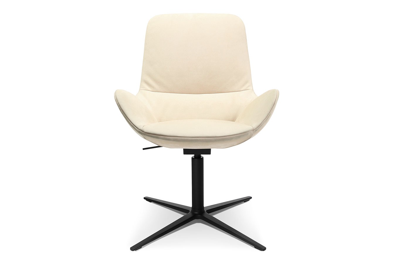 Drehsessel W-Club Low Leder creme