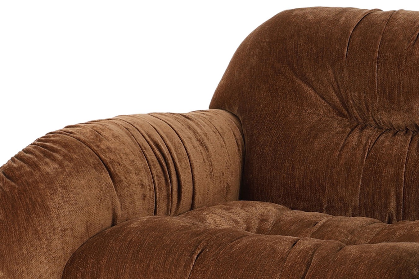 Loungesessel Savigny Chenille Velours braun