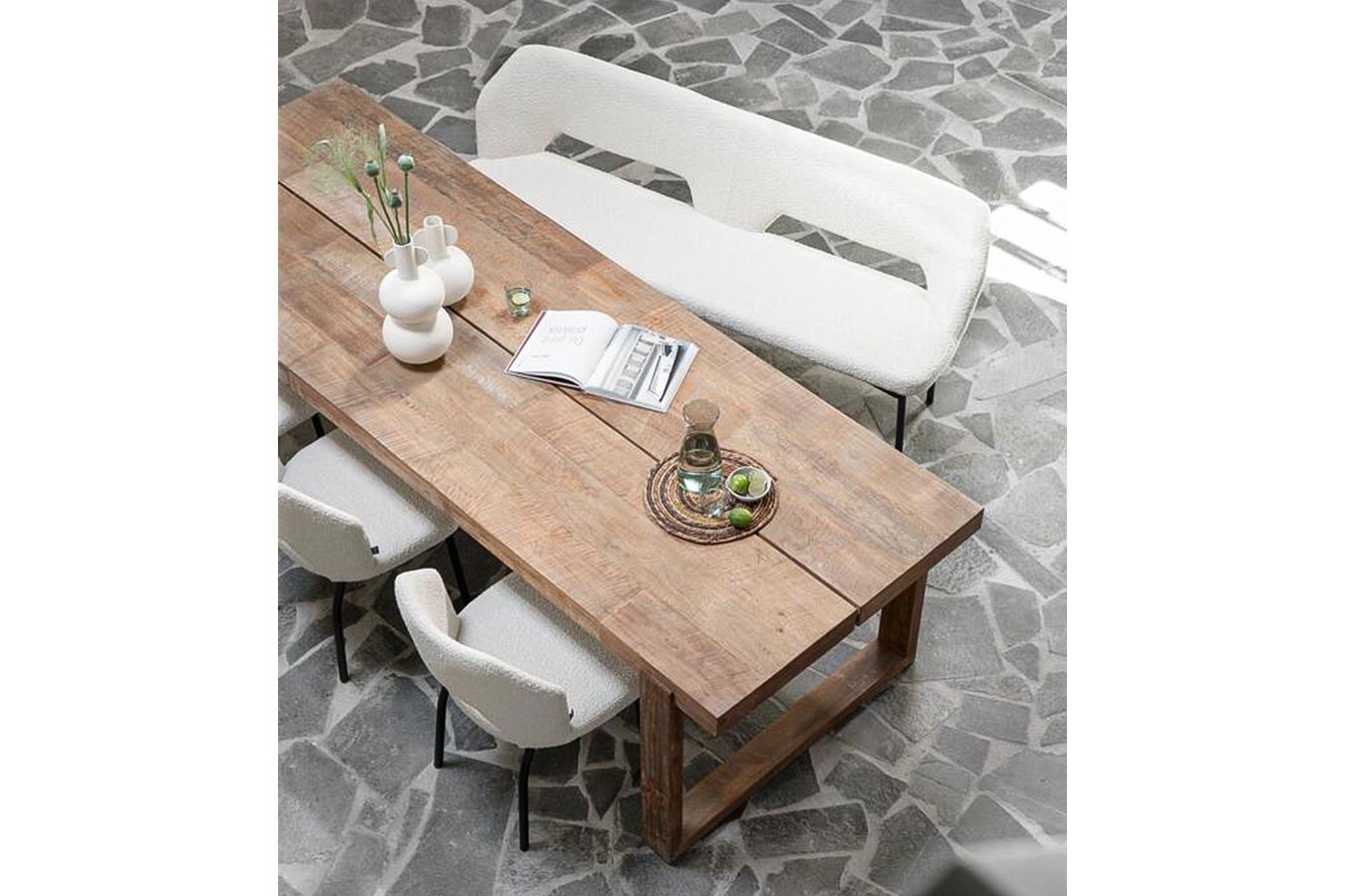 Esstisch Ibiza Teakholz 250 x 100 cm