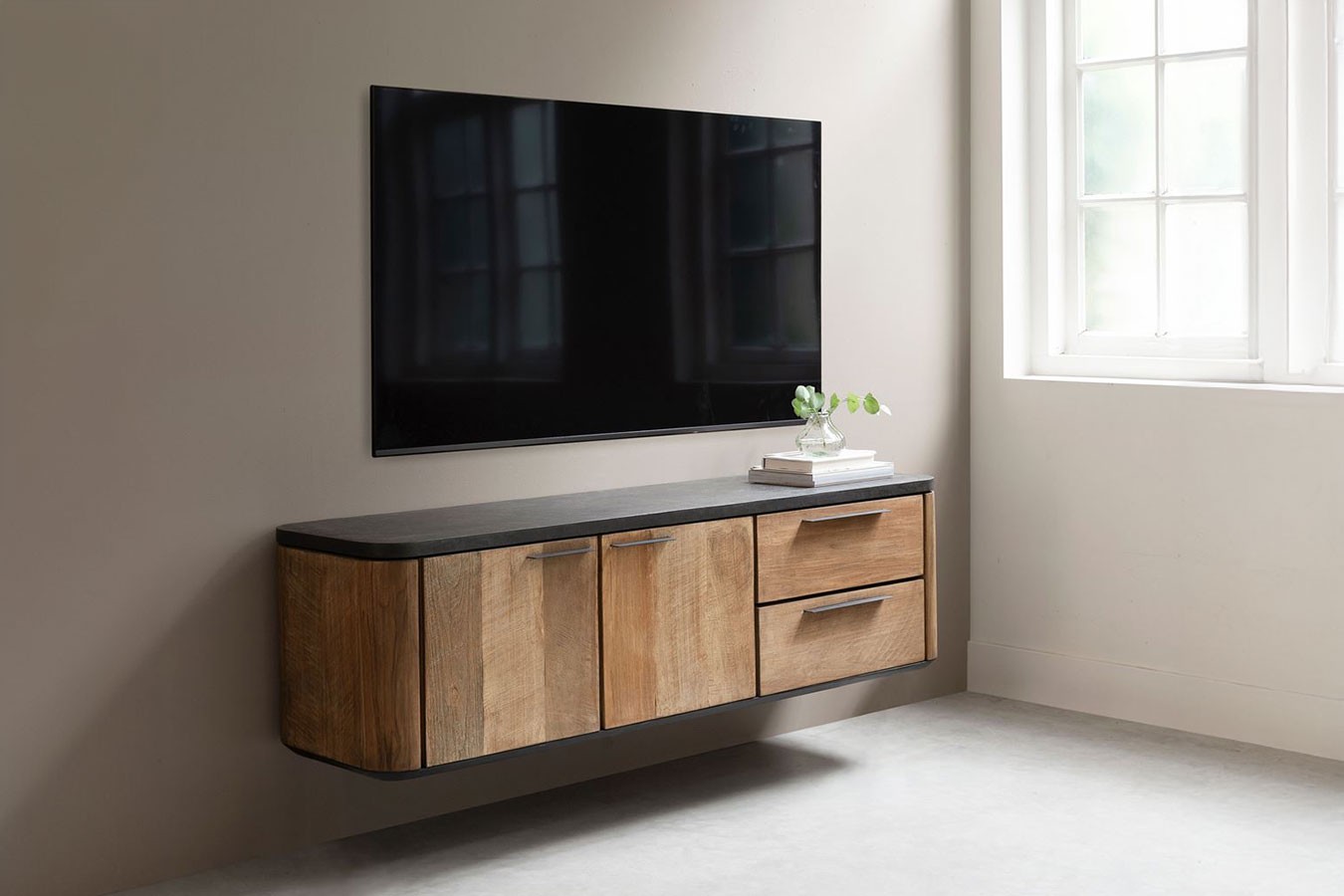 TV-Board Soho hängend Teak B 150 cm