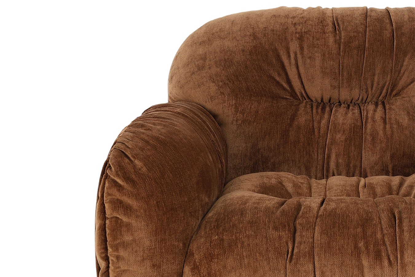 Loungesessel Savigny Chenille Velours braun