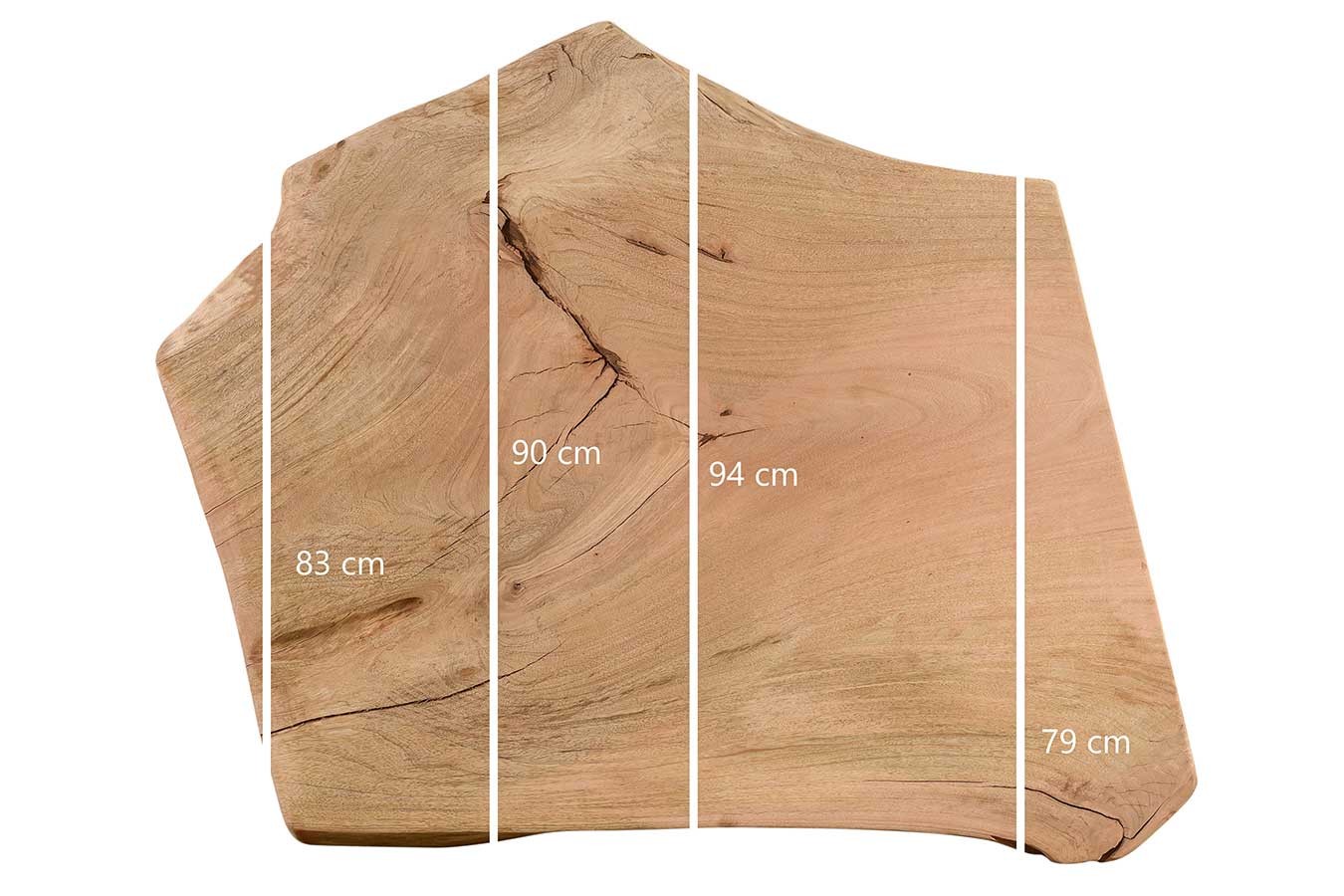 Tischplatte Mango Massivholz Monolith 106 cm