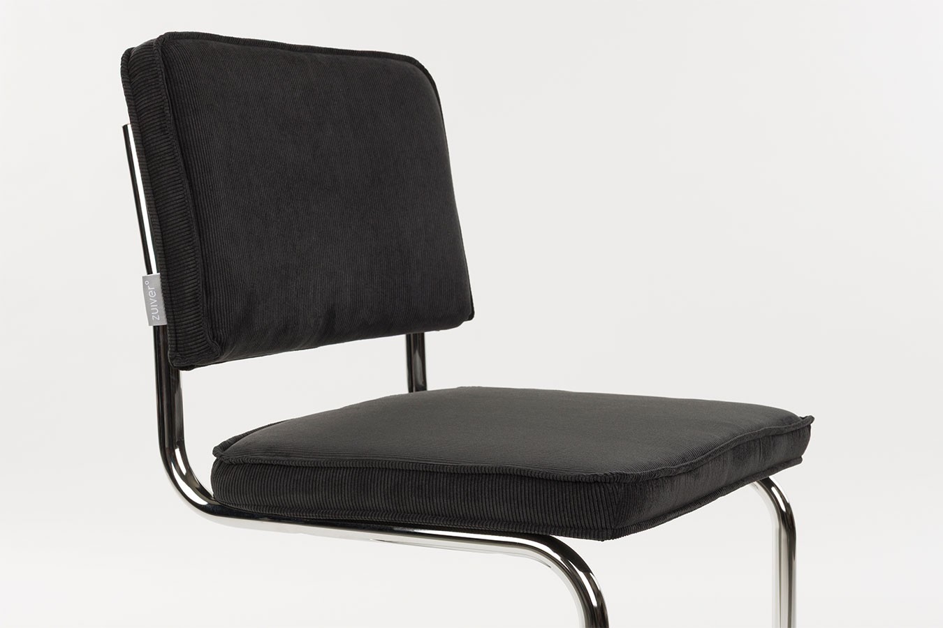Freischwinger King Cord schwarz