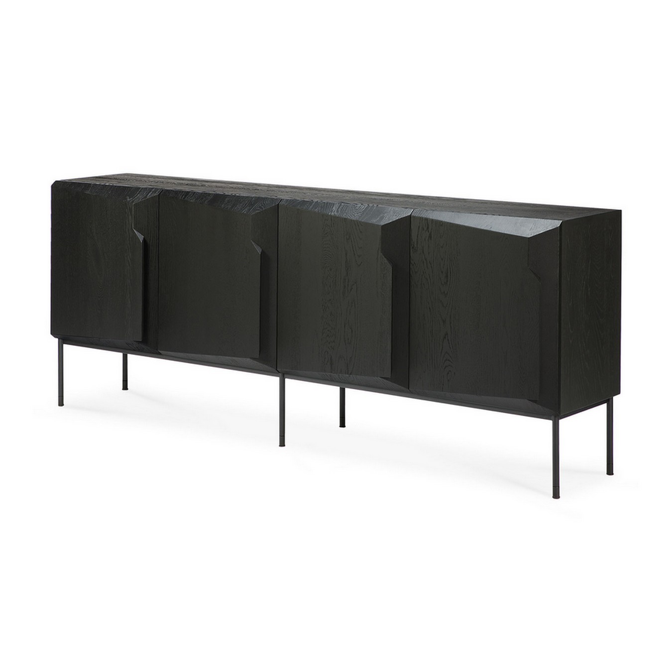 Sideboard Stairs Eiche schwarz B 200 cm