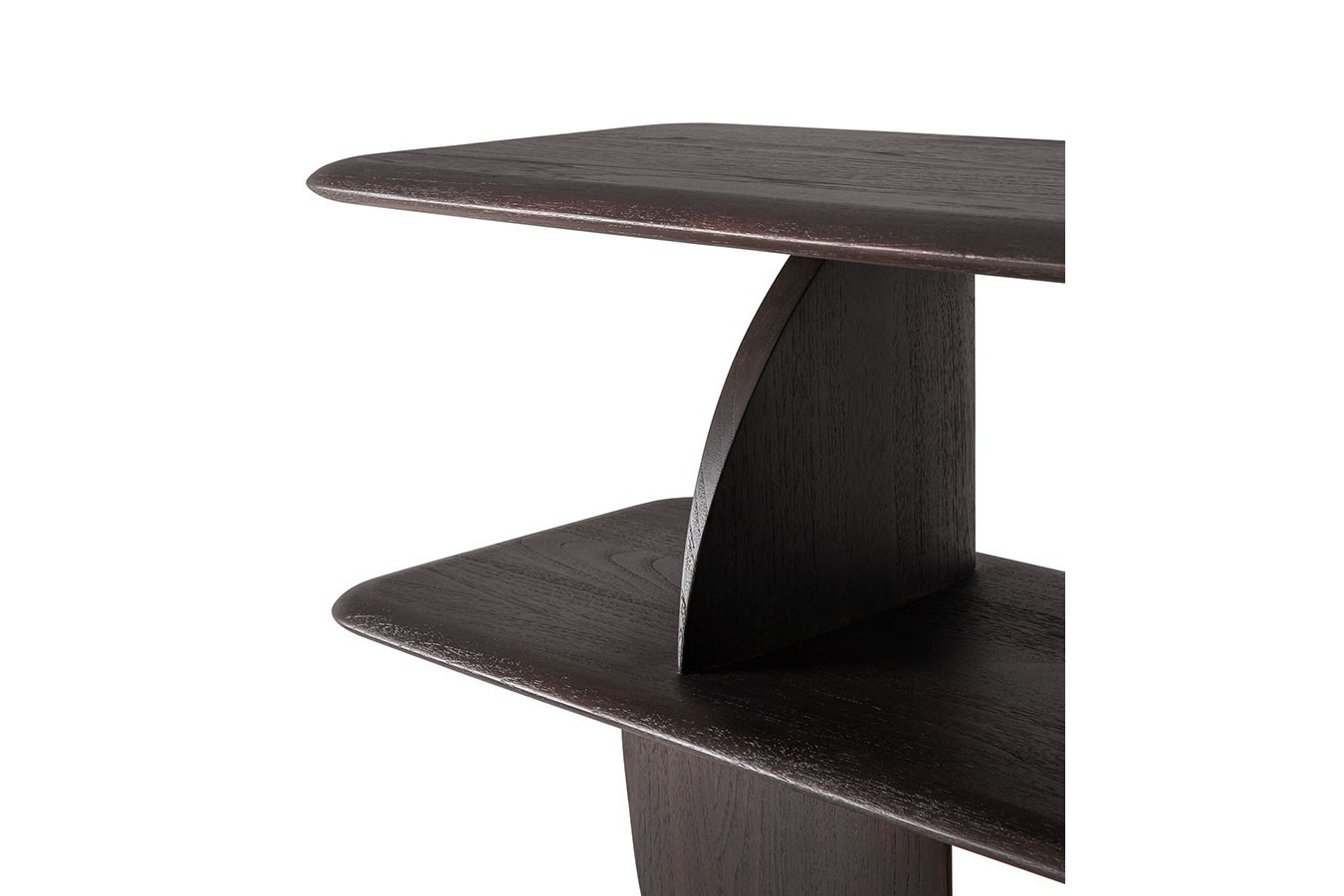 Wandregal Geometric Teak braun gebeizt
