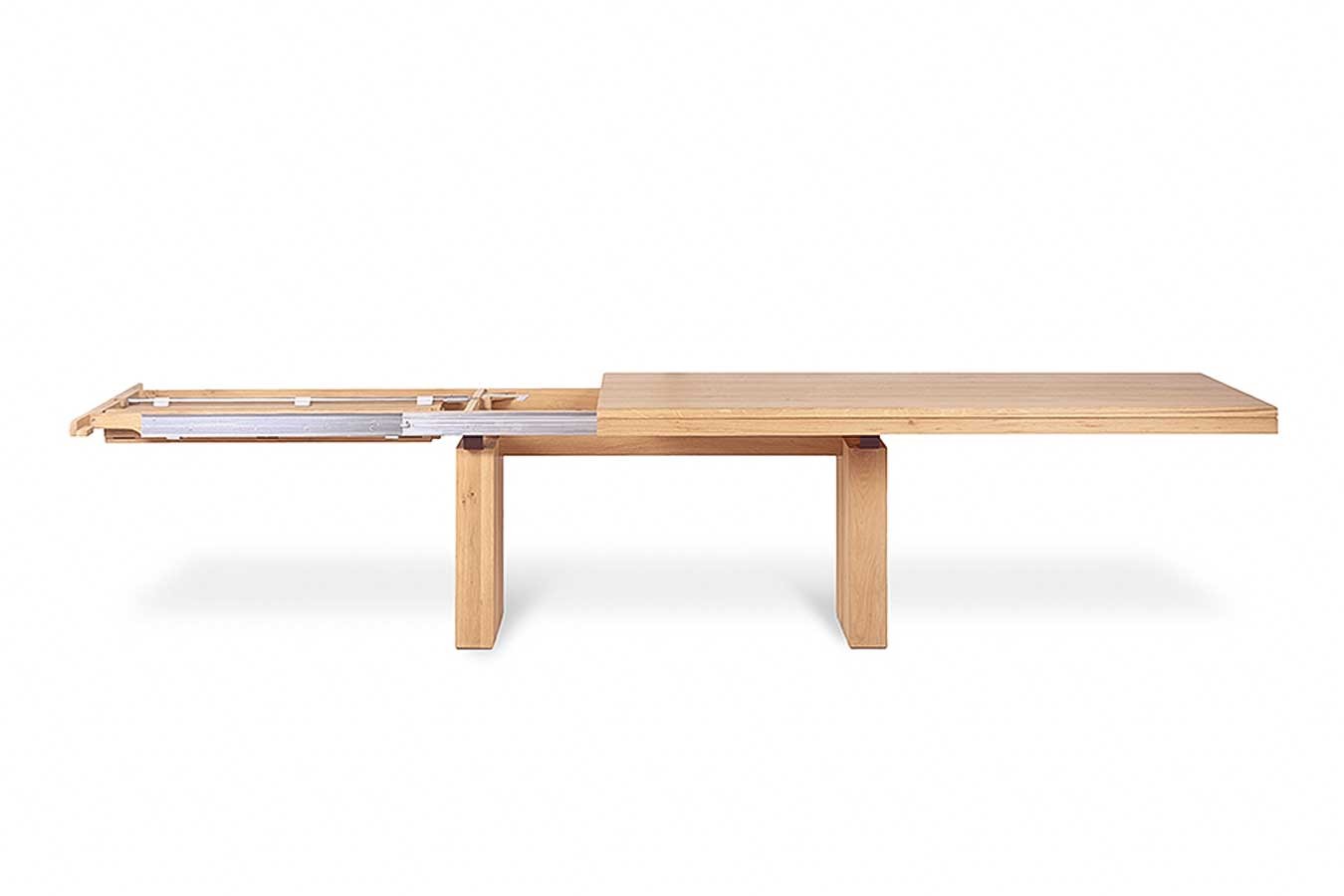Ausziehtisch Double Eiche massiv 200 > 300 cm
