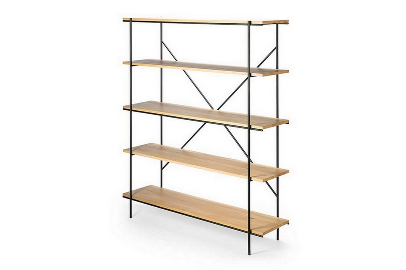 Regal Rise Eiche Metall H 165 cm