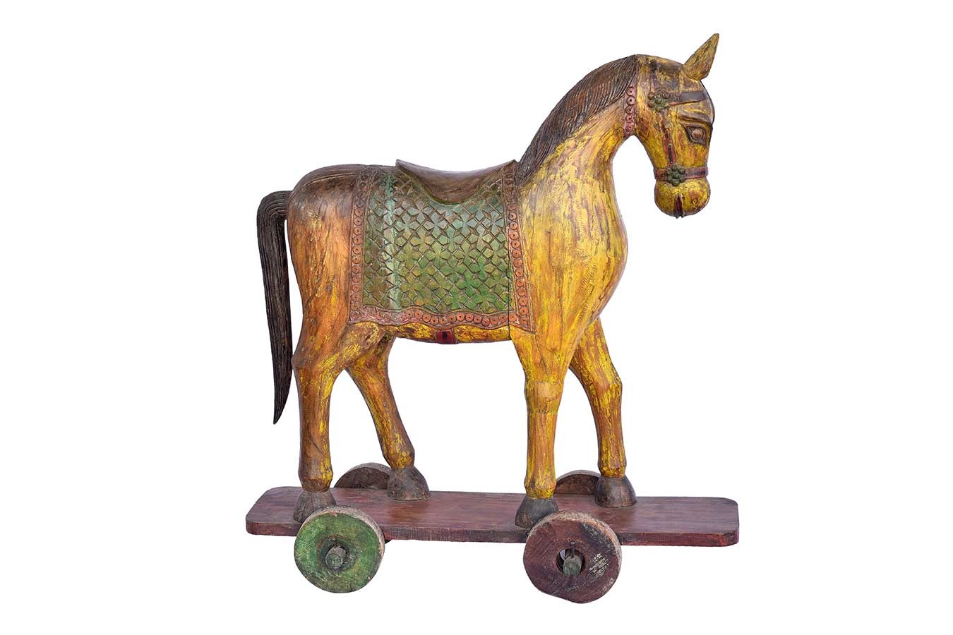 Deko Pferd auf Rollen H 109 cm