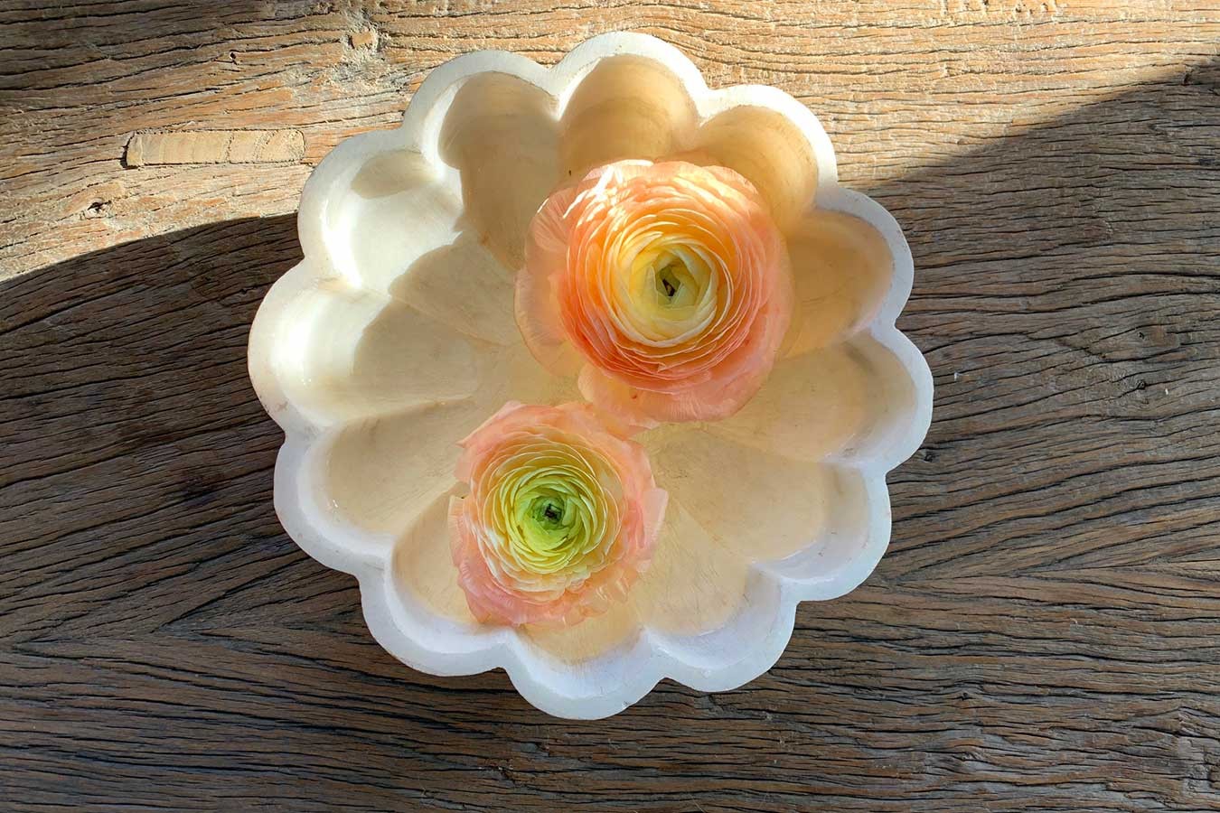 Marmorschale Flower hoch