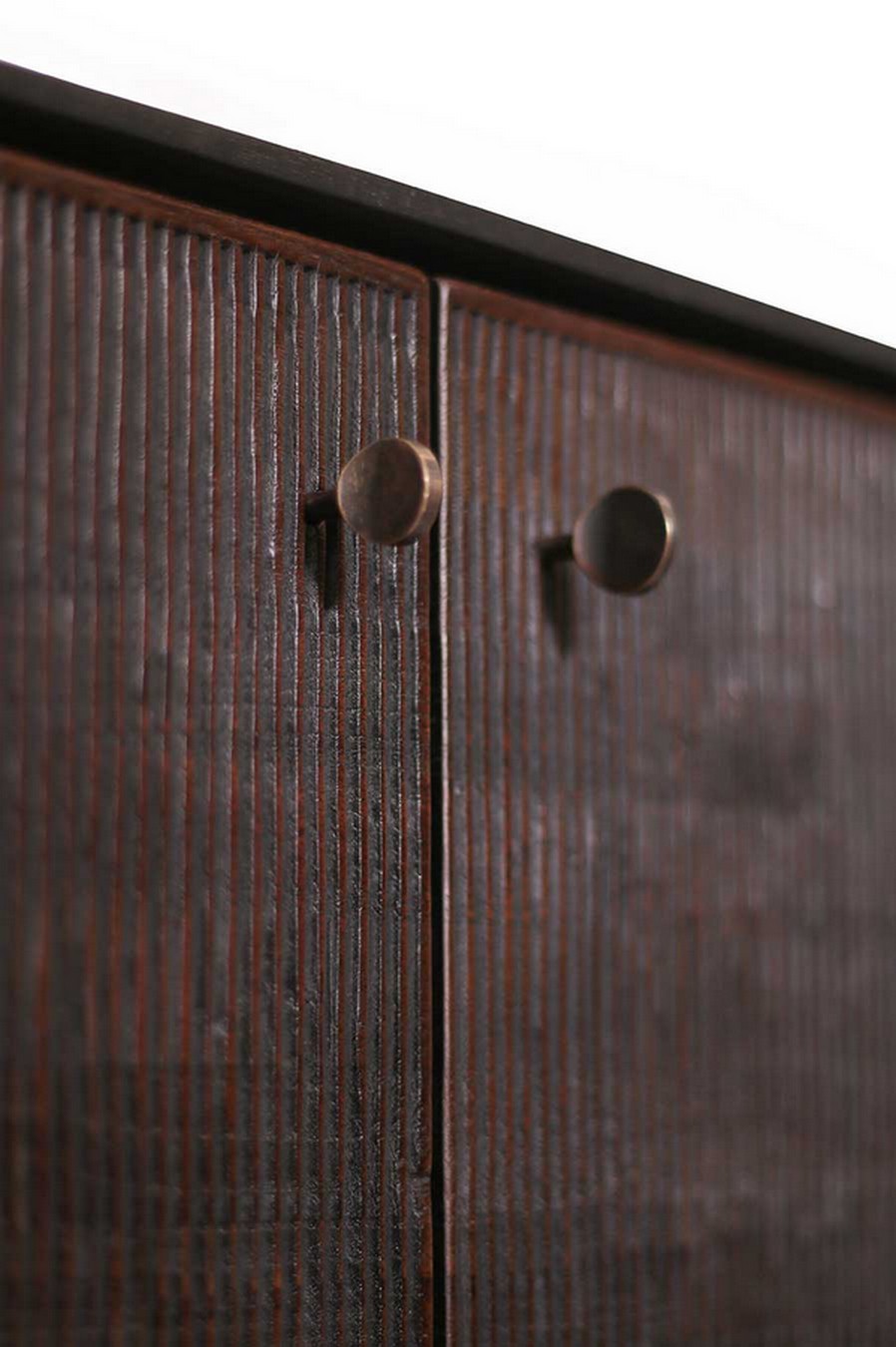 Sideboard Grooves Teak massiv B 152 cm