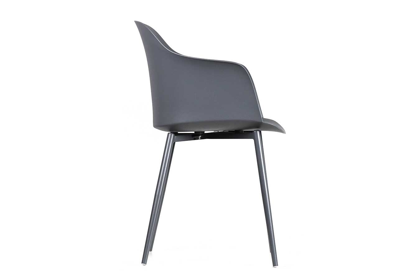 italienischer Designchair Blanchet mit Armlehne dunkelgrau