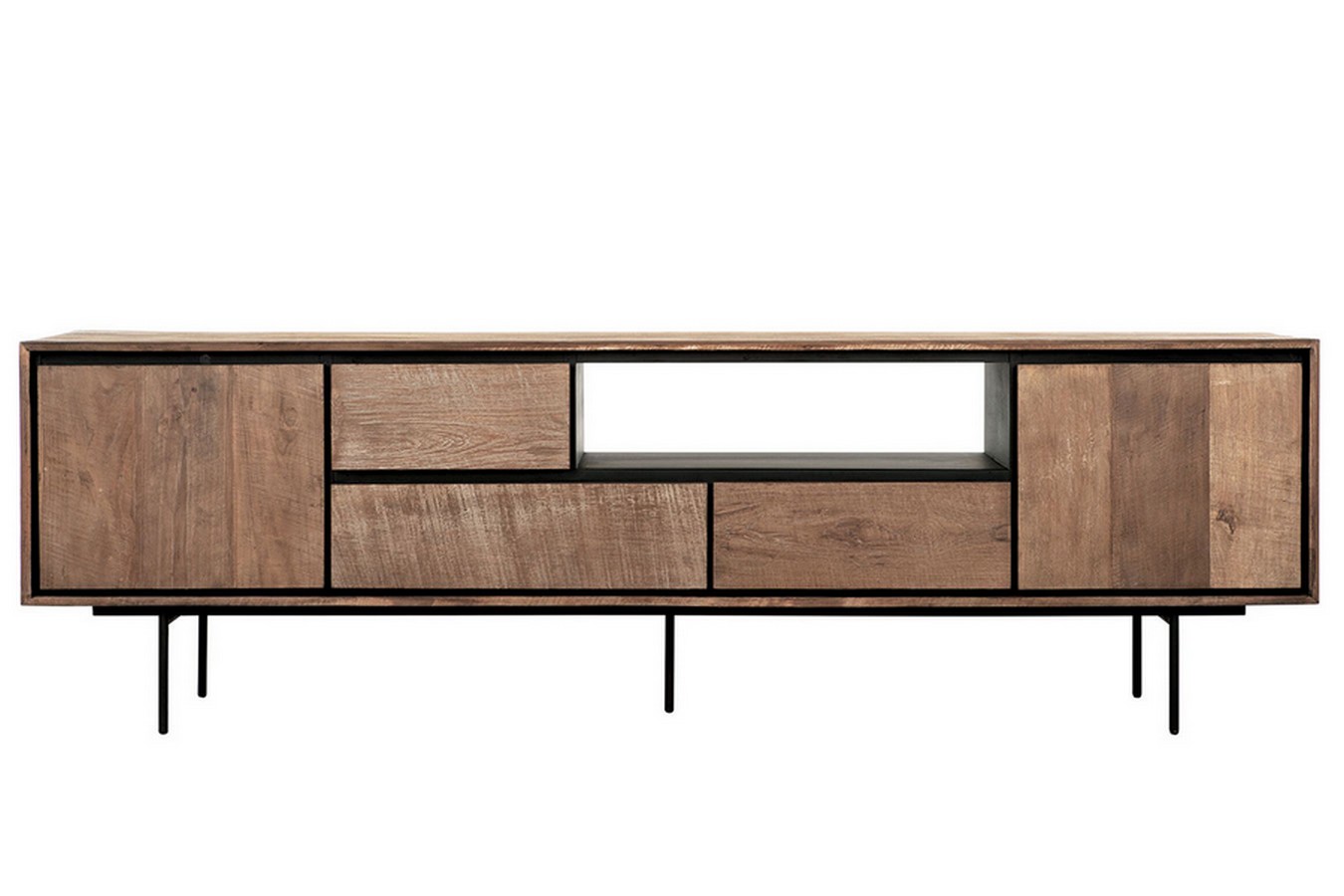 TV-Board Metropole Teak Metall B 195 cm