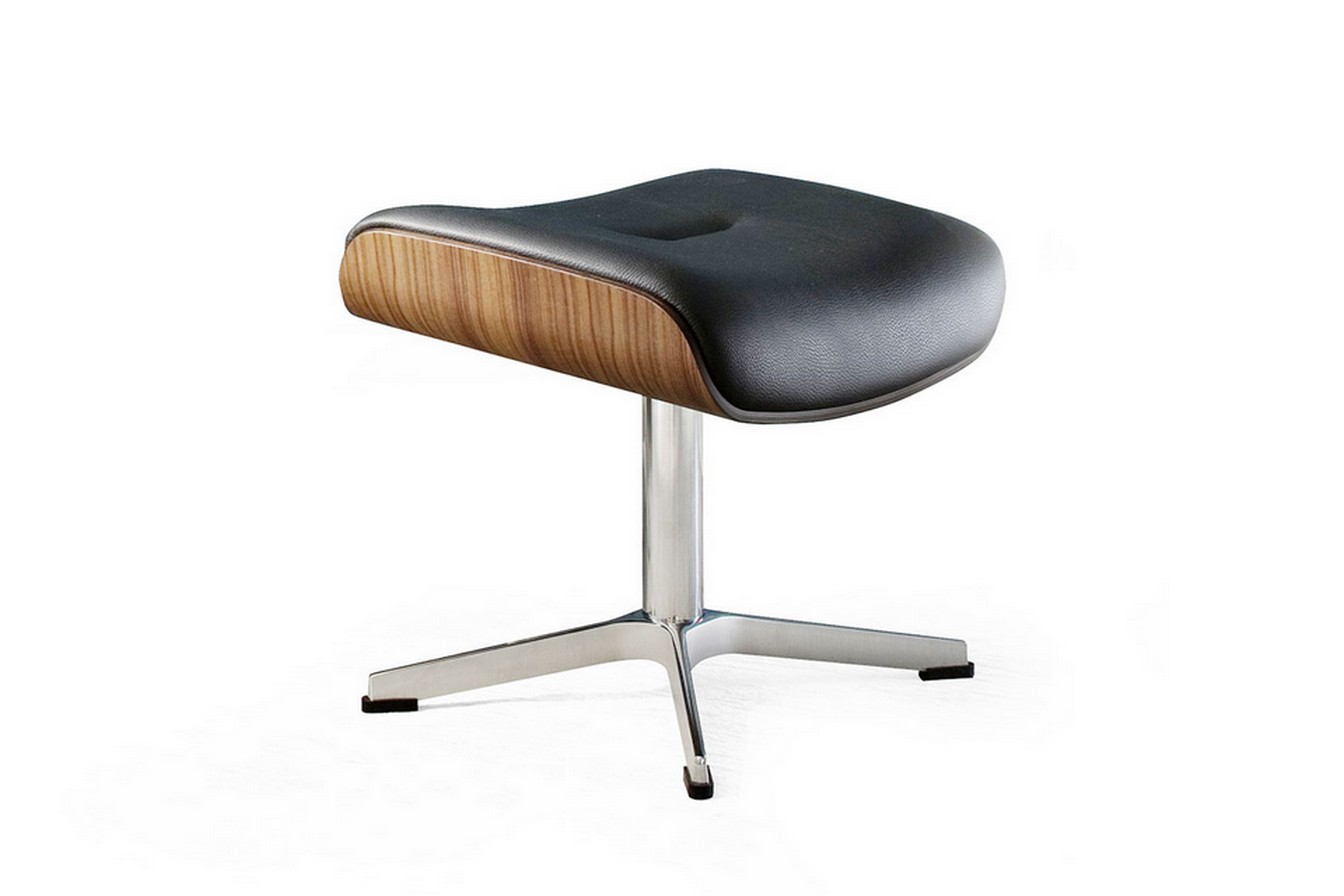 Designer Drehsessel Timeout Leder schwarz