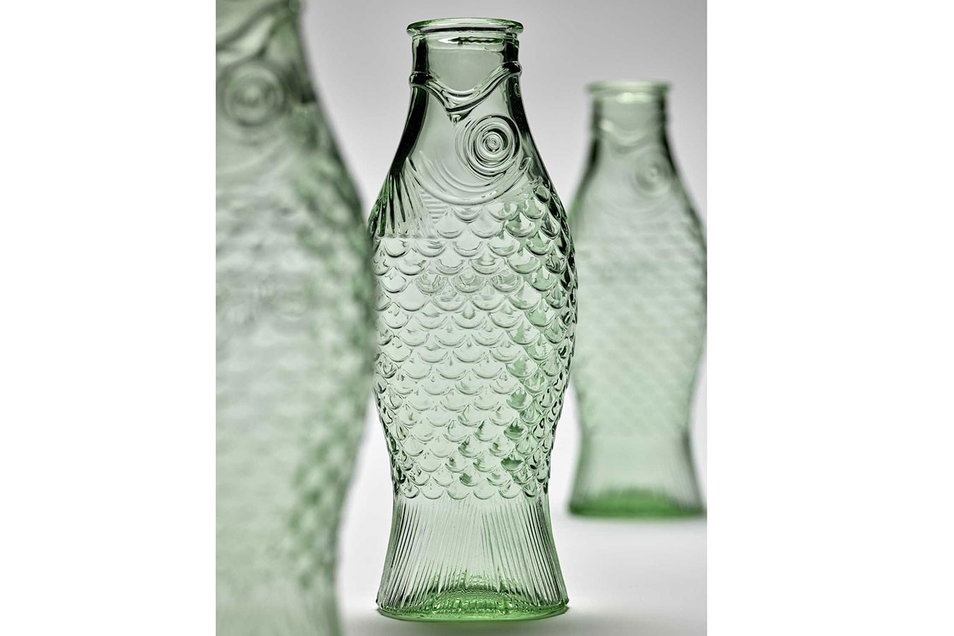 Designer Karaffe Fish & Fish Glas grün