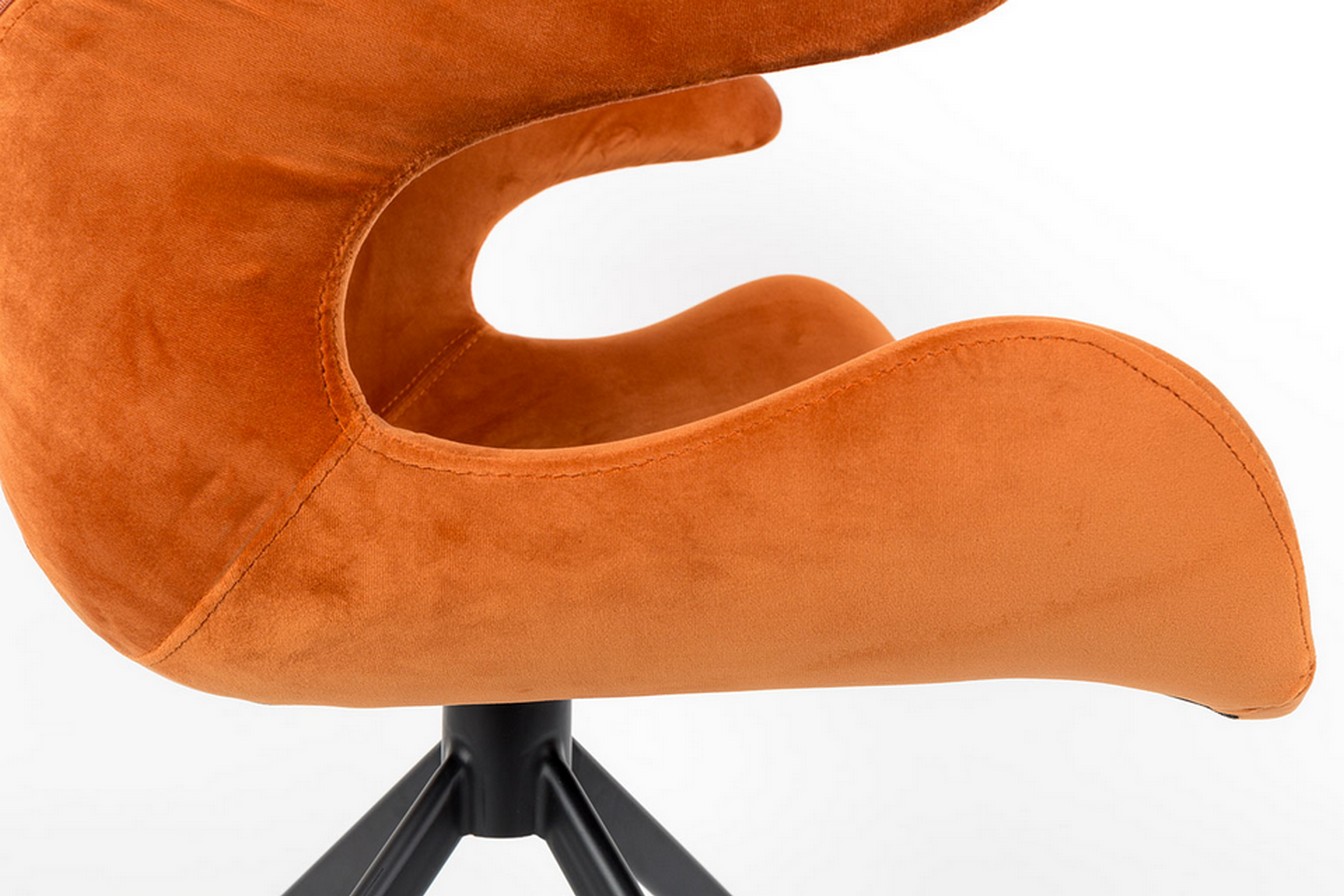 Armlehnstuhl Mia Samt orange