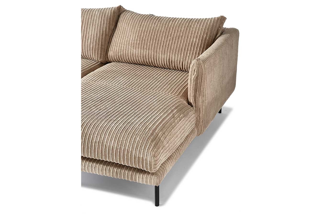 2-Sitzer mit Recamiere BOO Cord beige