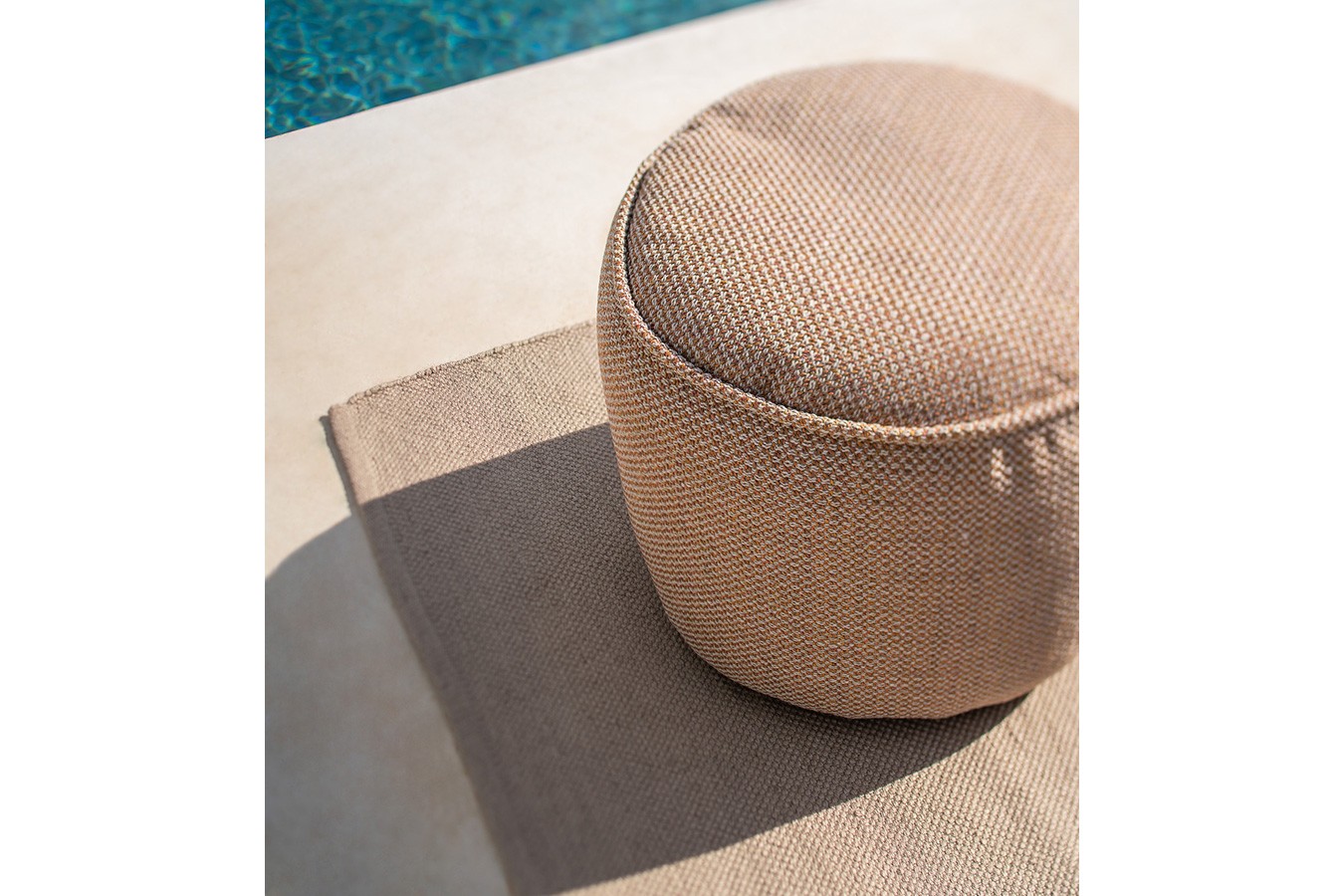 Outdoor Sitzhocker Donut rund braun