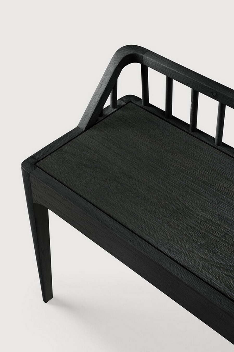 Sitzbank Spindle Eiche massiv schwarz
