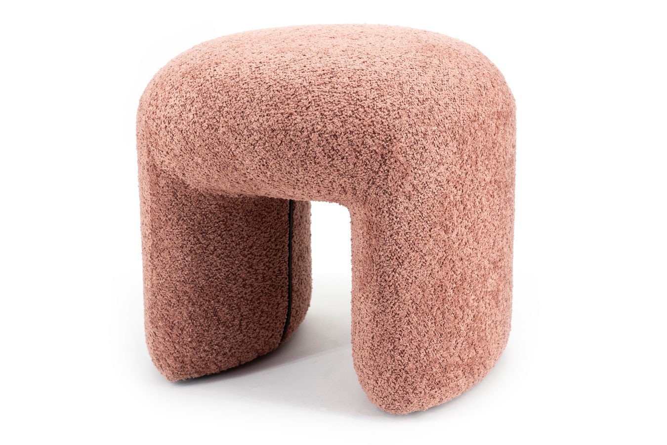 Hocker Loop Boucléstoff rosa