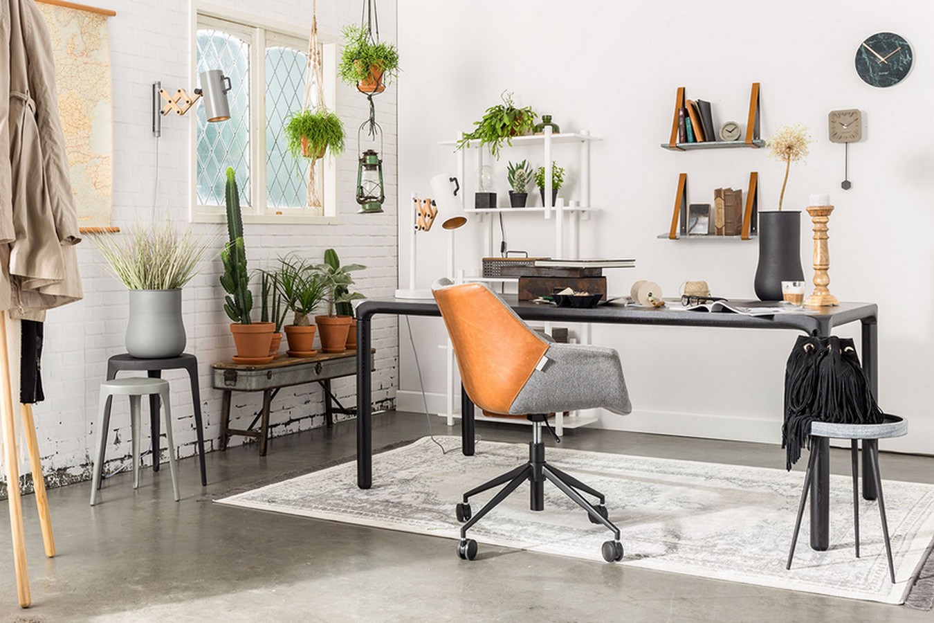 Bürostuhl Doulton Stoff grau