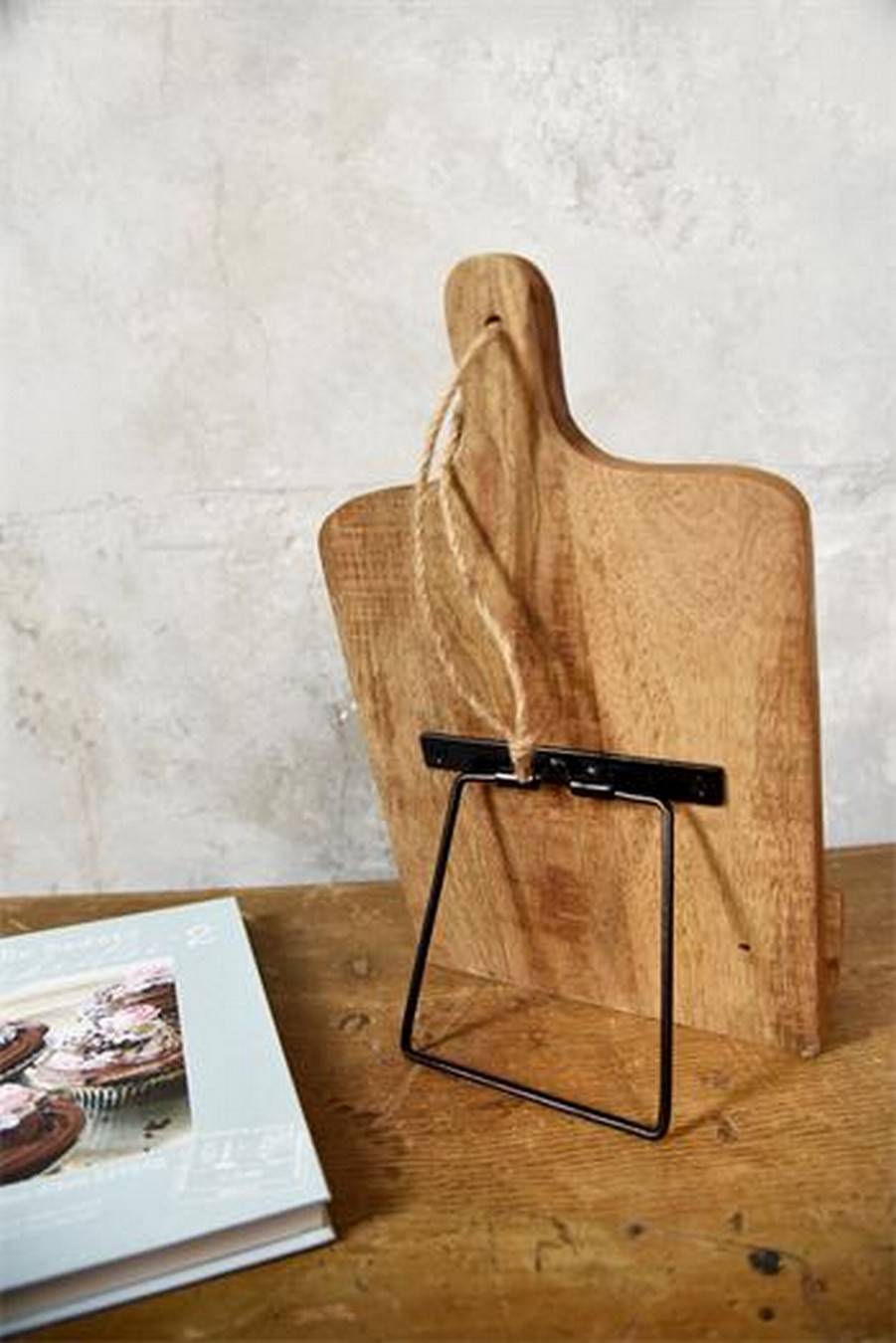 Kochbuchhalter Vintage Holz